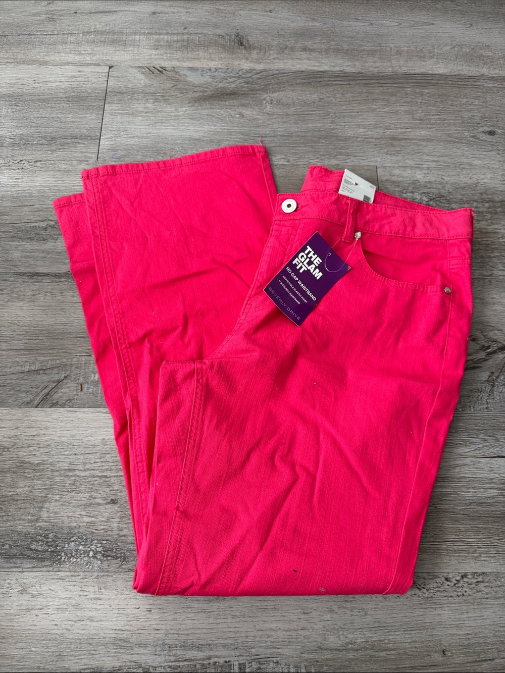 Beverly Drive Neon Pink Straight Leg Jeans